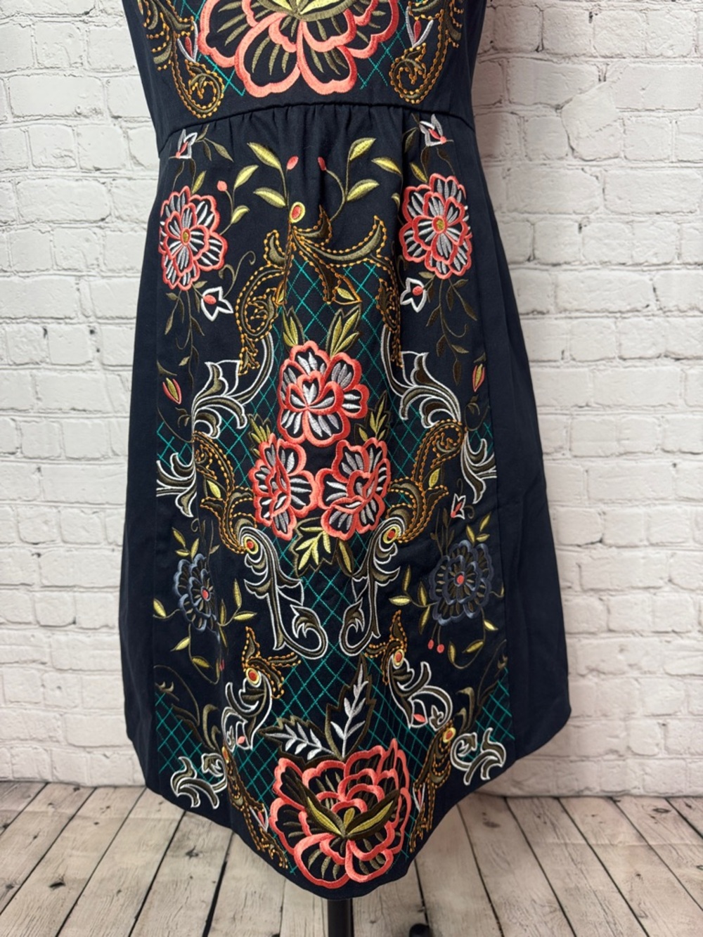 Anthropologie Moulinette Soeurs Embroidered Sleeveless Dress Size 8 - Picture 11 of 14